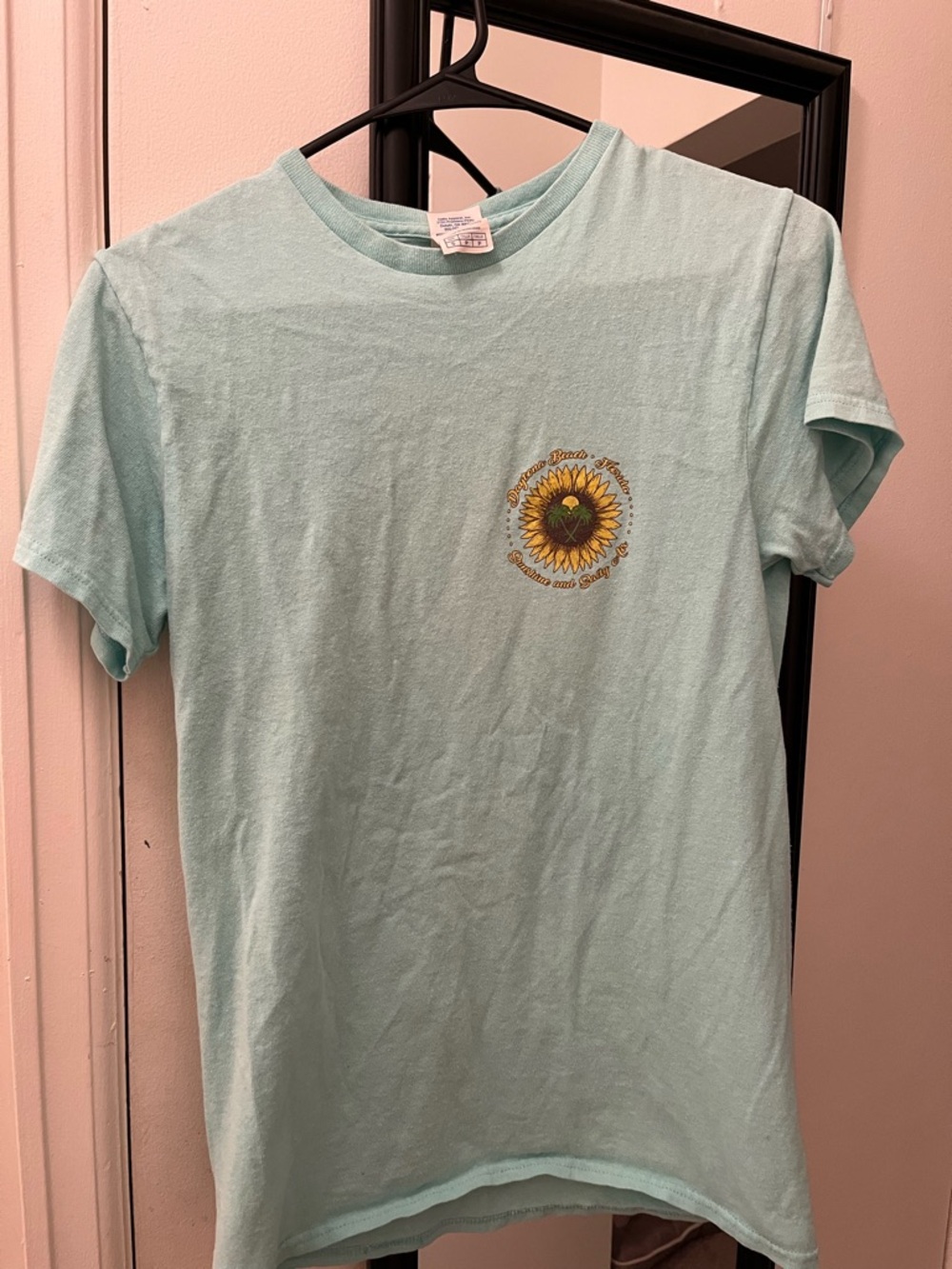 Sunflower Graphic Tee - Light Aqua